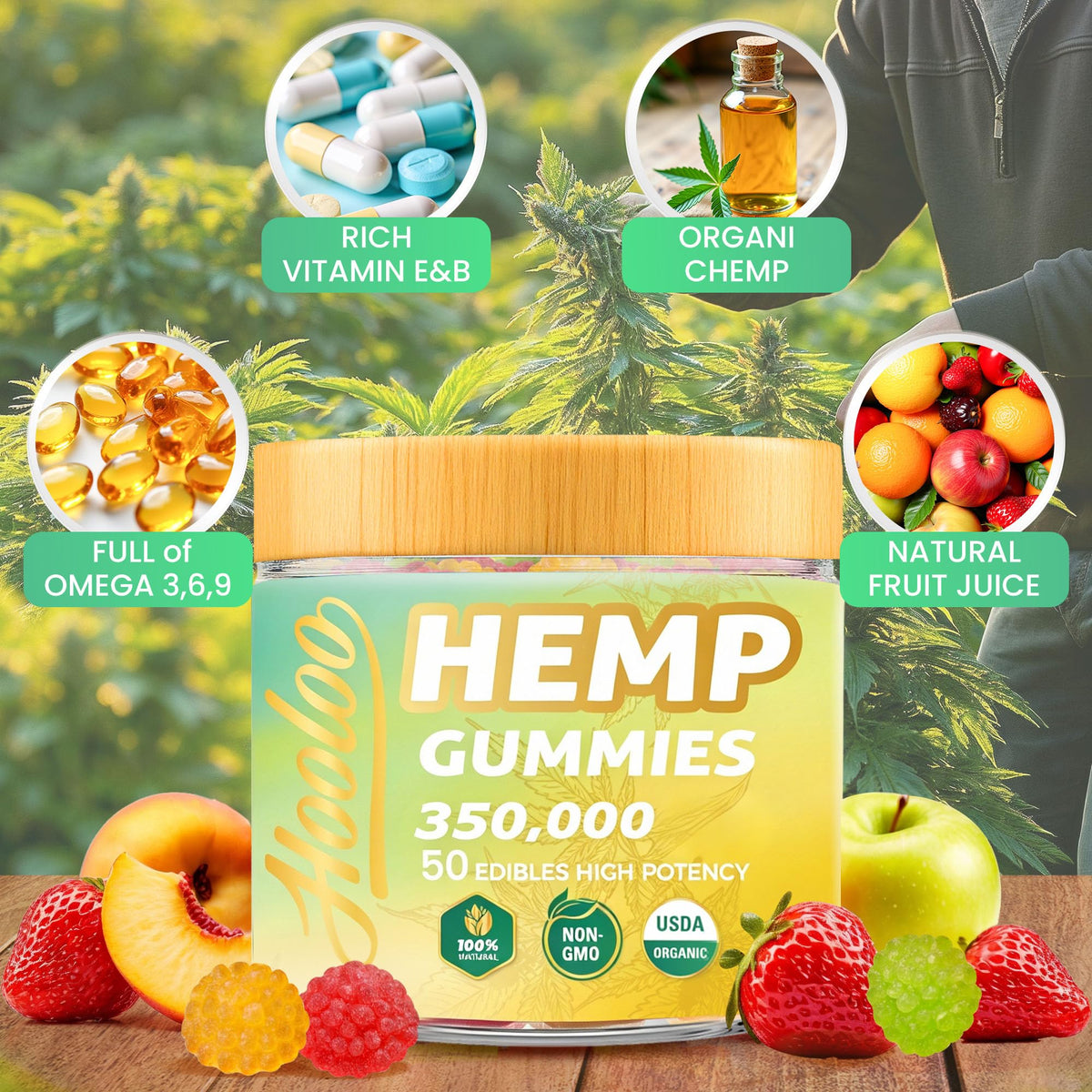 Fruity Hemp Gummies 2 Packs A42637