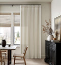 Beige Linen Pleated Light Filtering Curtains H83816
