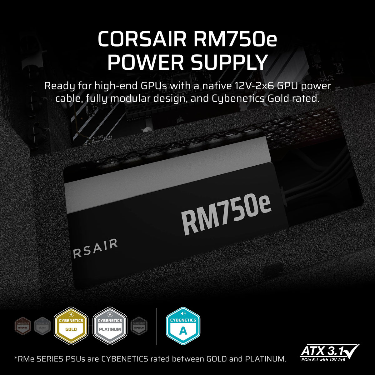 750W ATX Power Supply – Black O621