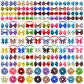 120PCS Dog Bows Collar Flowers and Bowties Grooming Accessories K750