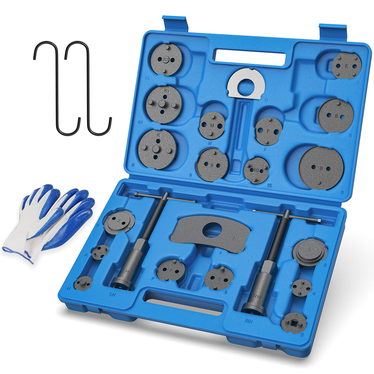 Disc Brake Caliper Wind Back Tool and Piston Compression Set 26 Pieces F778987