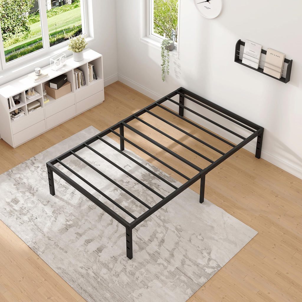 Metal Bed Frame with Storage Space, 14 Inch J845