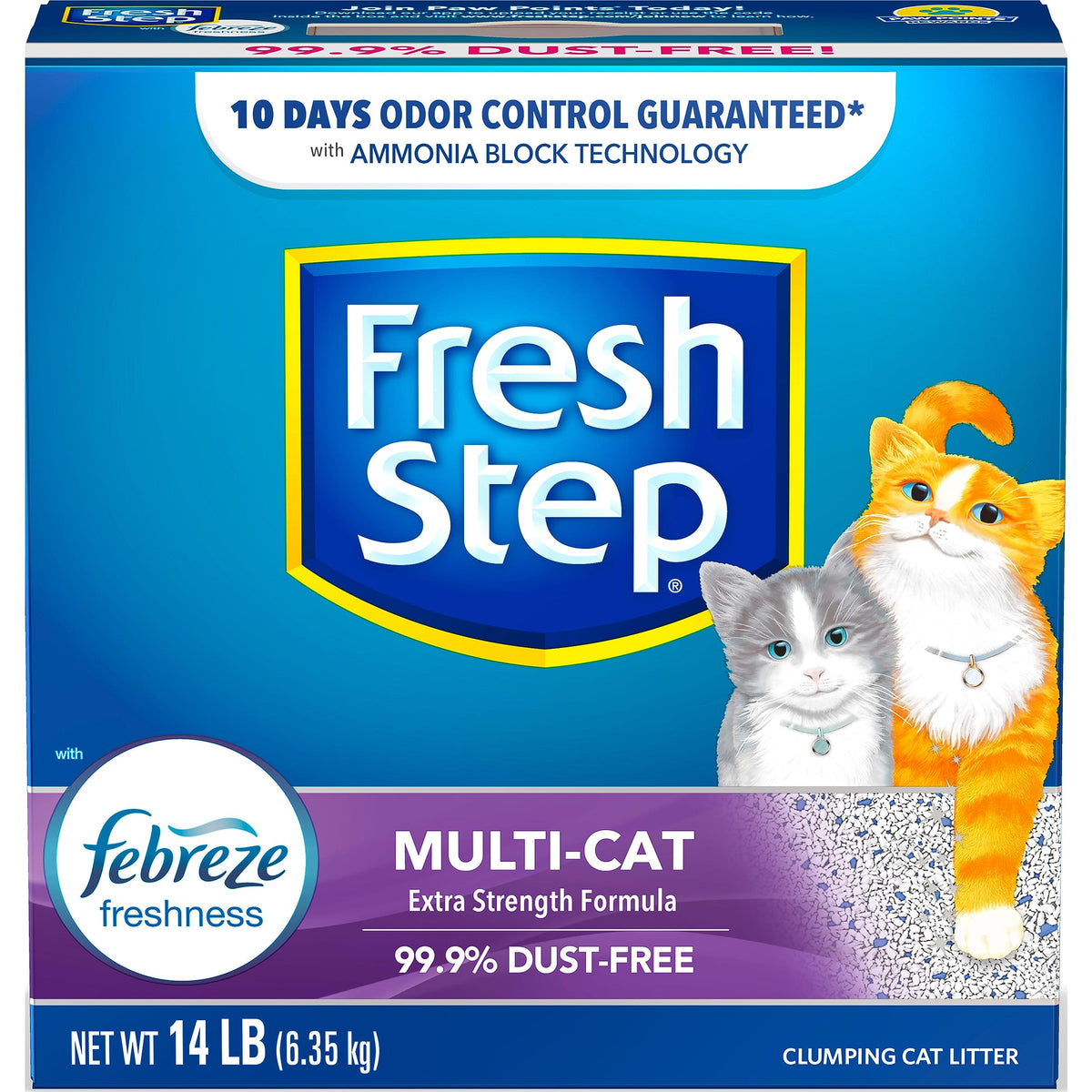 Clumping Cat Litter Multi-Cat Odor Control 14 lbs Pack of 2 Y83042